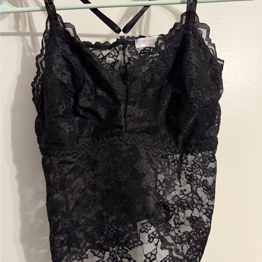 Elegant Black Lace Tank Top